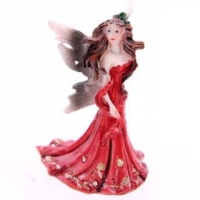 Mini figurine de f&eacute;e rouge avec sac