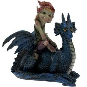 Pixie avec Dragon Bleu / Figurines de Pixies