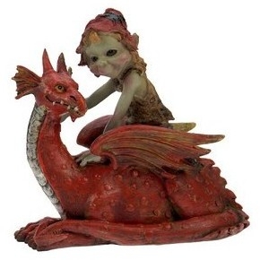 Pixie avec Dragon Rouge / Statuettes Pixies