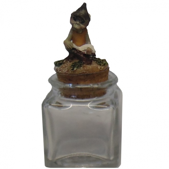 Pixie sur pot en verre / Figurines de Pixies