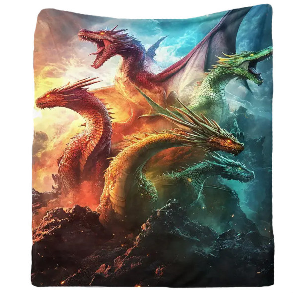 Plaid "The Dragon's Reign" 130X150 / Plaids Dragons