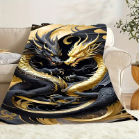 Plaid Dragons - Black &amp; Gold Guardians