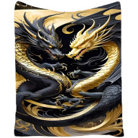 Plaid Dragons - Black & Gold Guardians