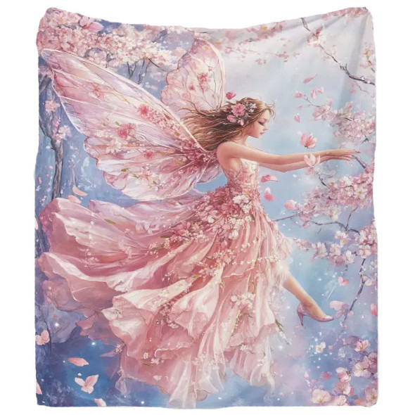 Plaid "Cherry Blossom Fairy" 130x150 / Plaids Fées