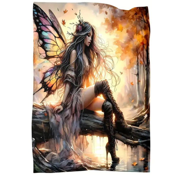 Plaid "The Fairy in Boots" 130x150 / Plaids Fées