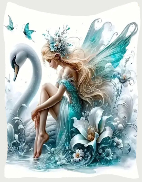 Plaid "Swan Fairy" 150x200 cm / Plaids Fées