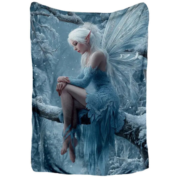 Plaid "Winter Melancholy Fairy" 130x150 cm / Plaids Fées