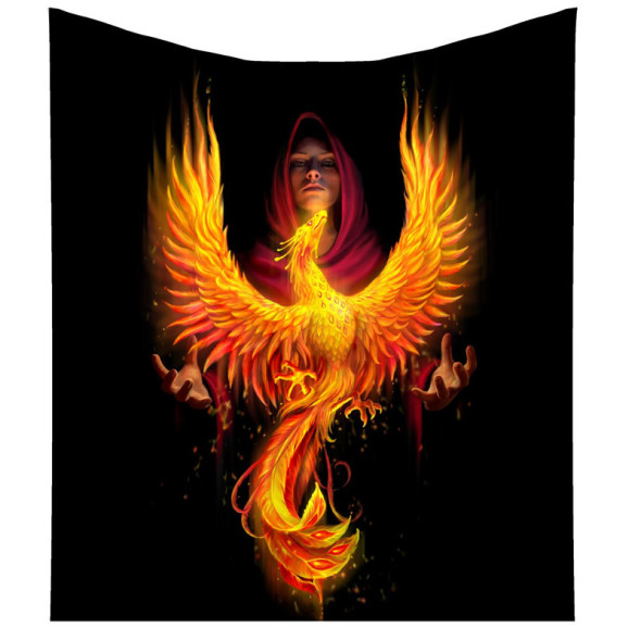 Plaid Féerique "Phoenix Rising" / Anne Stokes Collection