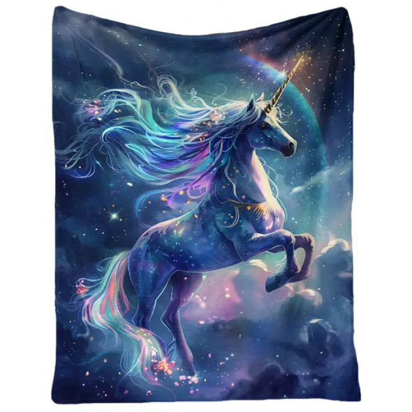 Plaid Géant Licorne "Dove Unicorn" / Plaids Féeriques