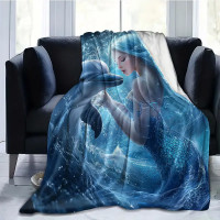 Plaid Sir&egrave;ne - Mermaid and Dolphin