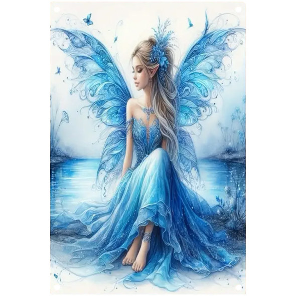 Plaque métal "Blue Fairy" / Nouveautés