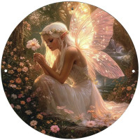 Plaque métal Fée Enchanted Garden Fairy