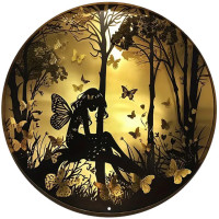 Plaque métal Fée Fairy Silhouette #10