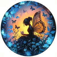 Plaque métal Fée - Fairy Silhouette #14