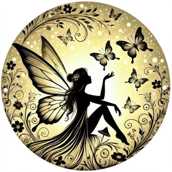 Plaque métal "Fairy Silhouette #5" / Nouveautés