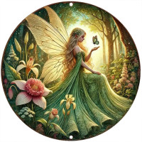 Plaque métal Fée Garden Fairy