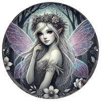 Plaque métal Fée Light in the Dark Fairy