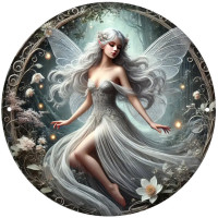 Plaque métal Fée Silver Fairy