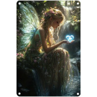 Plaque métal Fée The Fairy Heart