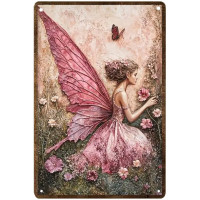 Plaque métal Fée The Pink Fairy