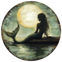 Plaque métal Sirène - Siren Sunset