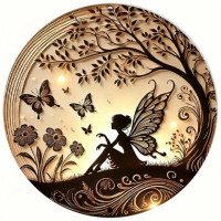 Plaque métal Fairy Silhouette PM001