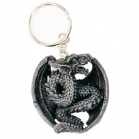 porte-clefs dragon noir