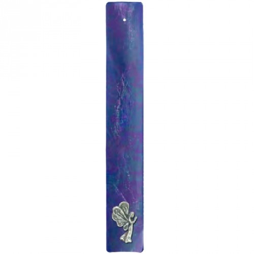 Porte-Encens en verre Bleu irisé "Ange" / Porte-Encens Féeriques
