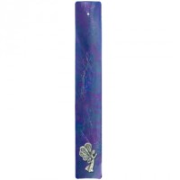 Porte-Encens Ange en verre Bleu irisé