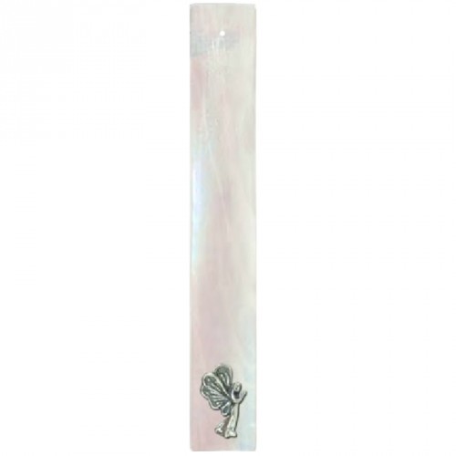 Porte-Encens Ange en verre Blanc irisé / Porte-Encens Féeriques