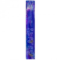Porte-Encens en verre Bleu irisé Libellules