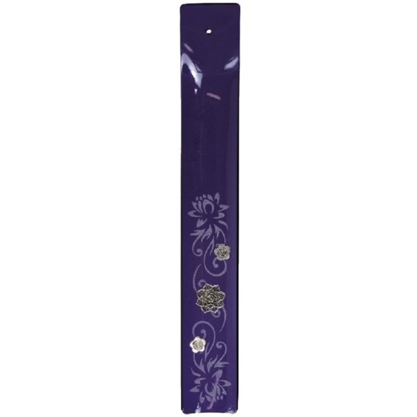 Porte-Encens en verre Violet "Lotus" / Porte-Encens Féeriques