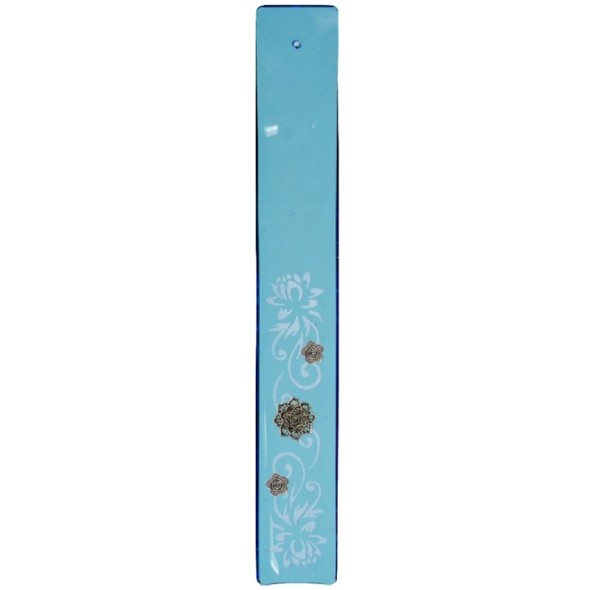 Porte-Encens en verre Azur "Lotus" / Porte-Encens Féeriques