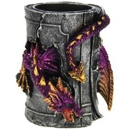 Pot a crayons Dragon Violet / Décorations Diverses Dragons