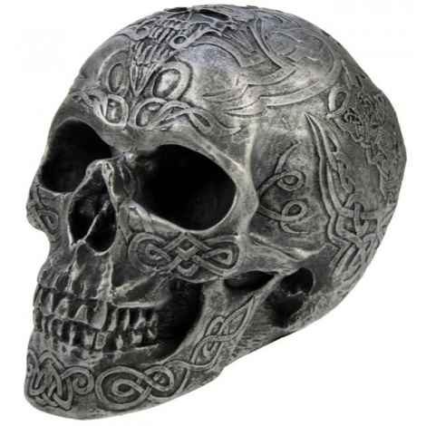 Crâne "Orned Silver Skull" / statuettes Gothiques