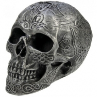 Figurine Crâne Orned Silver Skull