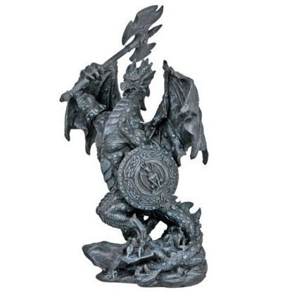 Dragon noir avec hache / Dragons Noirs