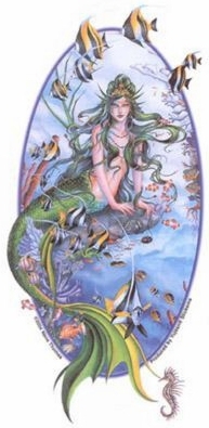 Sticker Sirène "Aquamarine" / Nene Thomas