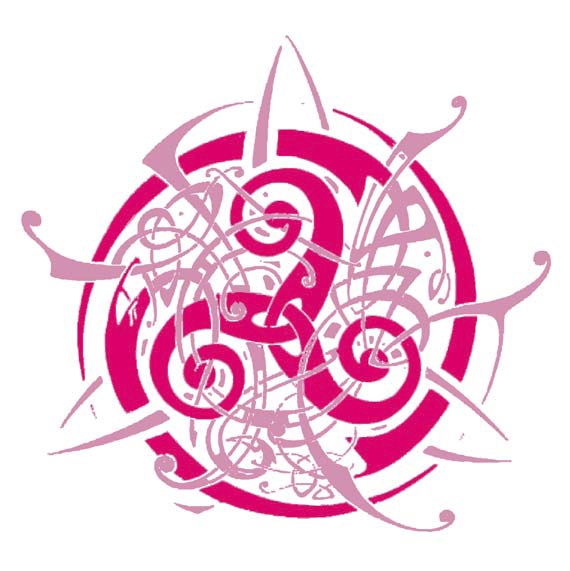 Grand Sticker Triskell Rose / Décorations Celtiques