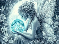 Tenture F&eacute;e - Magic Orb Fairy