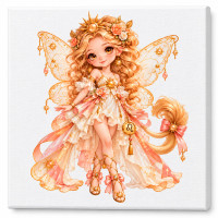 Toile sur ch&acirc;ssis 20x20 cm F&eacute;e du Lion