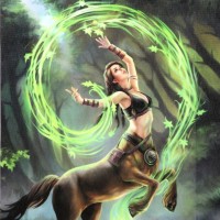 Anne Stokes toile sur chassis Earth Element Sorceress