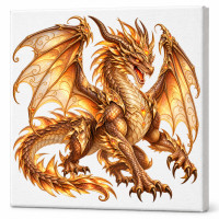 Toile sur chassis Dragon 045