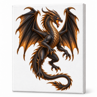 Toile sur chassis Dragon 063
