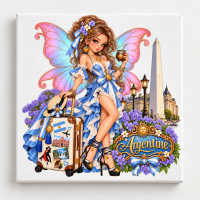Toile sur ch&acirc;ssis F&eacute;e Souvenir d'Argentine