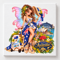 Toile sur ch&acirc;ssis F&eacute;e Souvenir d'Australie