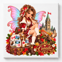 Toile sur ch&acirc;ssis F&eacute;e Souvenir du Canada