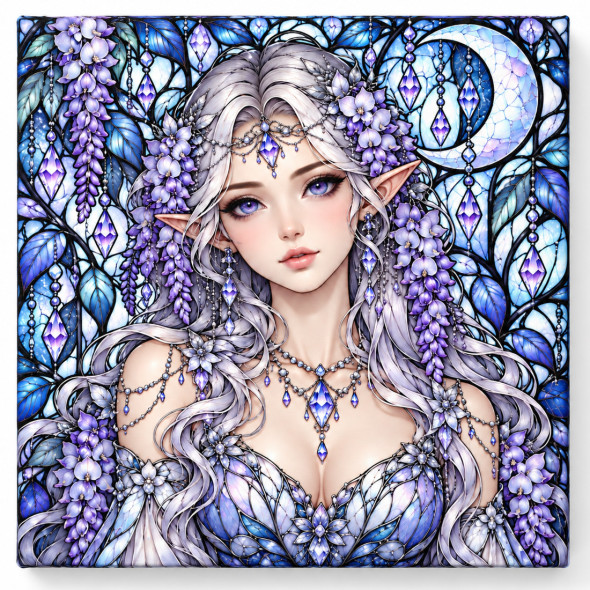 Toile sur ch&acirc;ssis "F&eacute;e Crystal 002" / Toiles sur chassis F&eacute;es