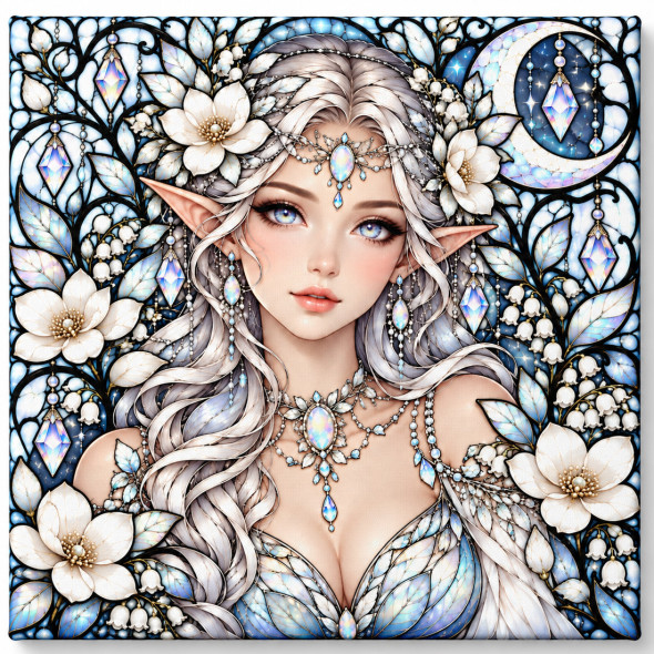 Toile sur ch&acirc;ssis "F&eacute;e Crystal 003" / Toiles sur chassis F&eacute;es