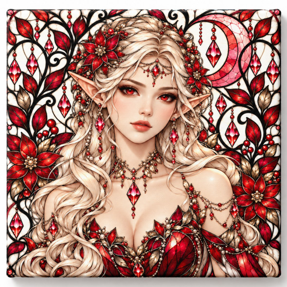 Toile sur ch&acirc;ssis "F&eacute;e Crystal 004" / Toiles sur chassis F&eacute;es